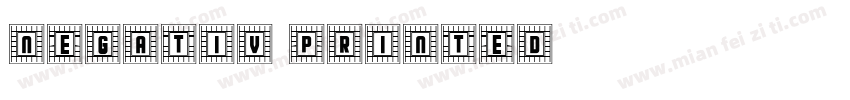 NEGATIV PRINTED字体转换